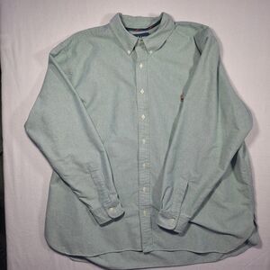 Polo Ralph Lauren Shirt Mens 2XB Light Blue OCBD Oxford Button Down Pony 2xb BIG